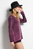Oil Washed Long Sleeve Tunic