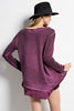 Oil Washed Long Sleeve Tunic