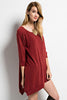 Asymmetric 3/4 Sleeve Tunic