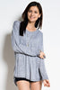 Long Sleeve Heather Knit Tee