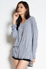 Long Sleeve Heather Knit Tee