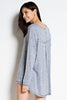 Long Sleeve Heather Knit Tee