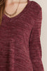 Knit Bell Sleeve V-Neck Top